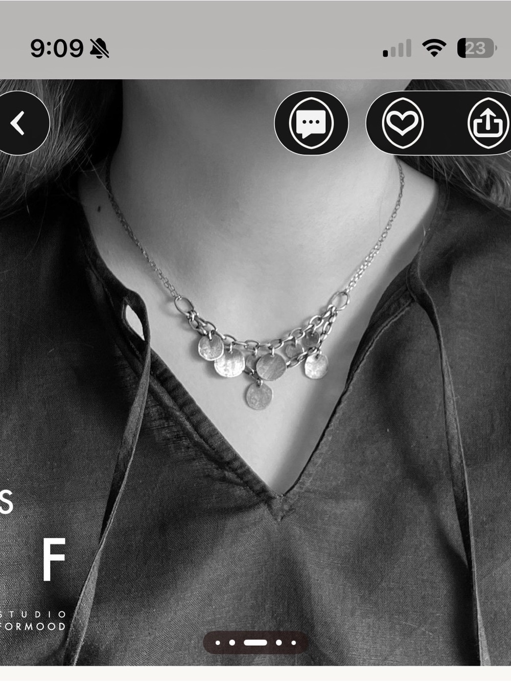 Oxidized Sterling Silver Statement Necklace - Artisan Handmade
